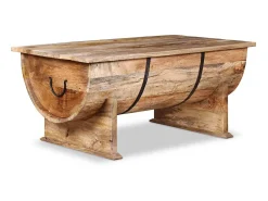 Outlet Mesa de centro madeira de mangueira maciça 88x50x40 cm PT364959 Castanho