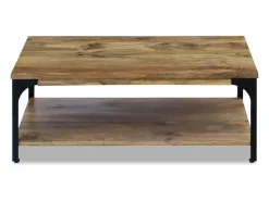 Mesa De Centro*vidaxl Mesa de centro, madeira de mangueira 100x60x38 cm Natural claro