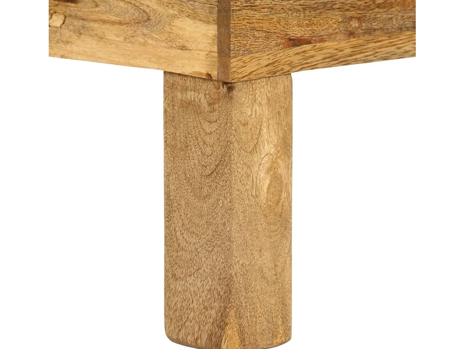 vidaxl Mesa de centro madeira de mangueira maciça 110x55x35 cm^ Mesa De Centro