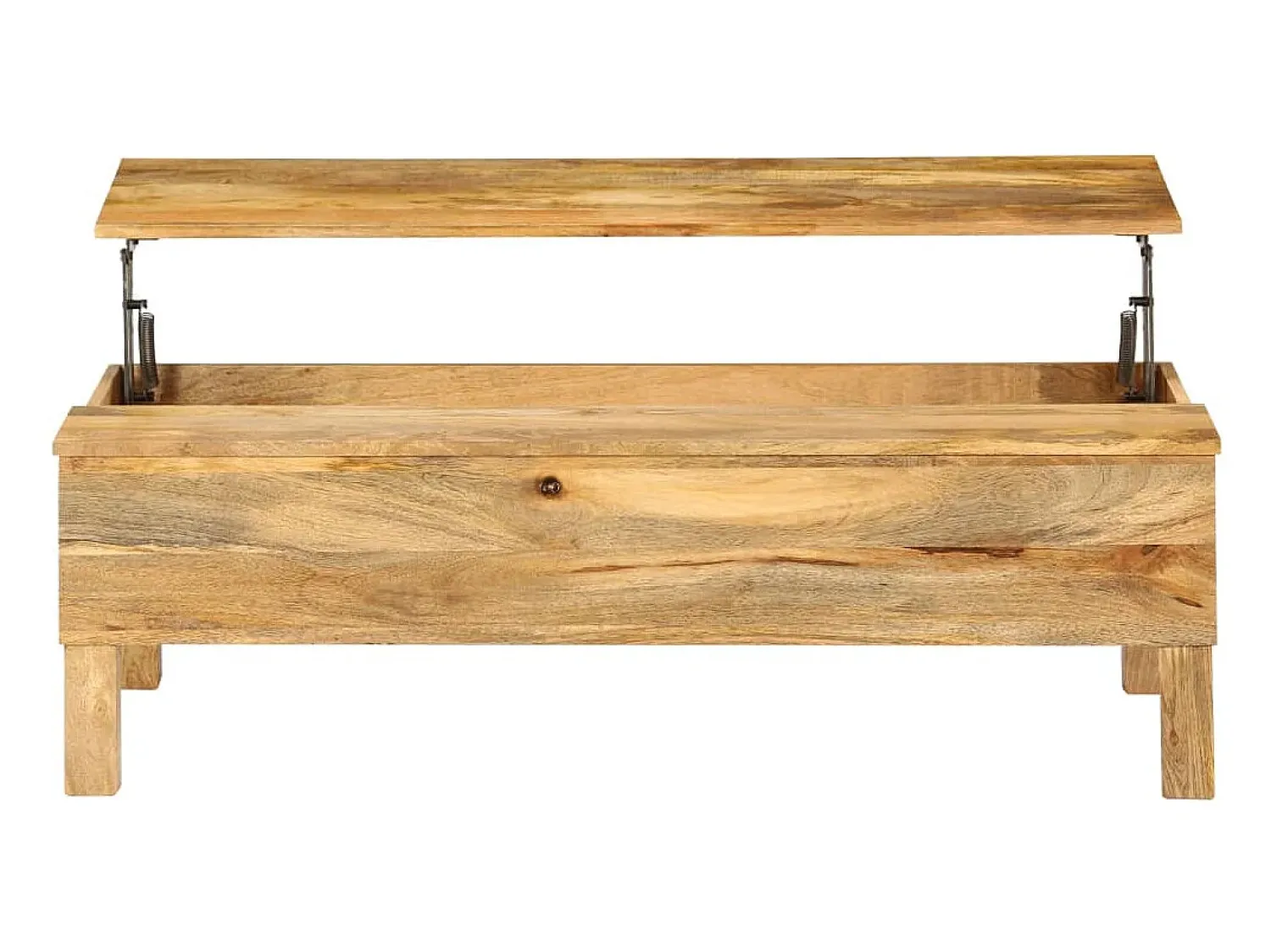 vidaxl Mesa de centro madeira de mangueira maciça 110x55x35 cm^ Mesa De Centro