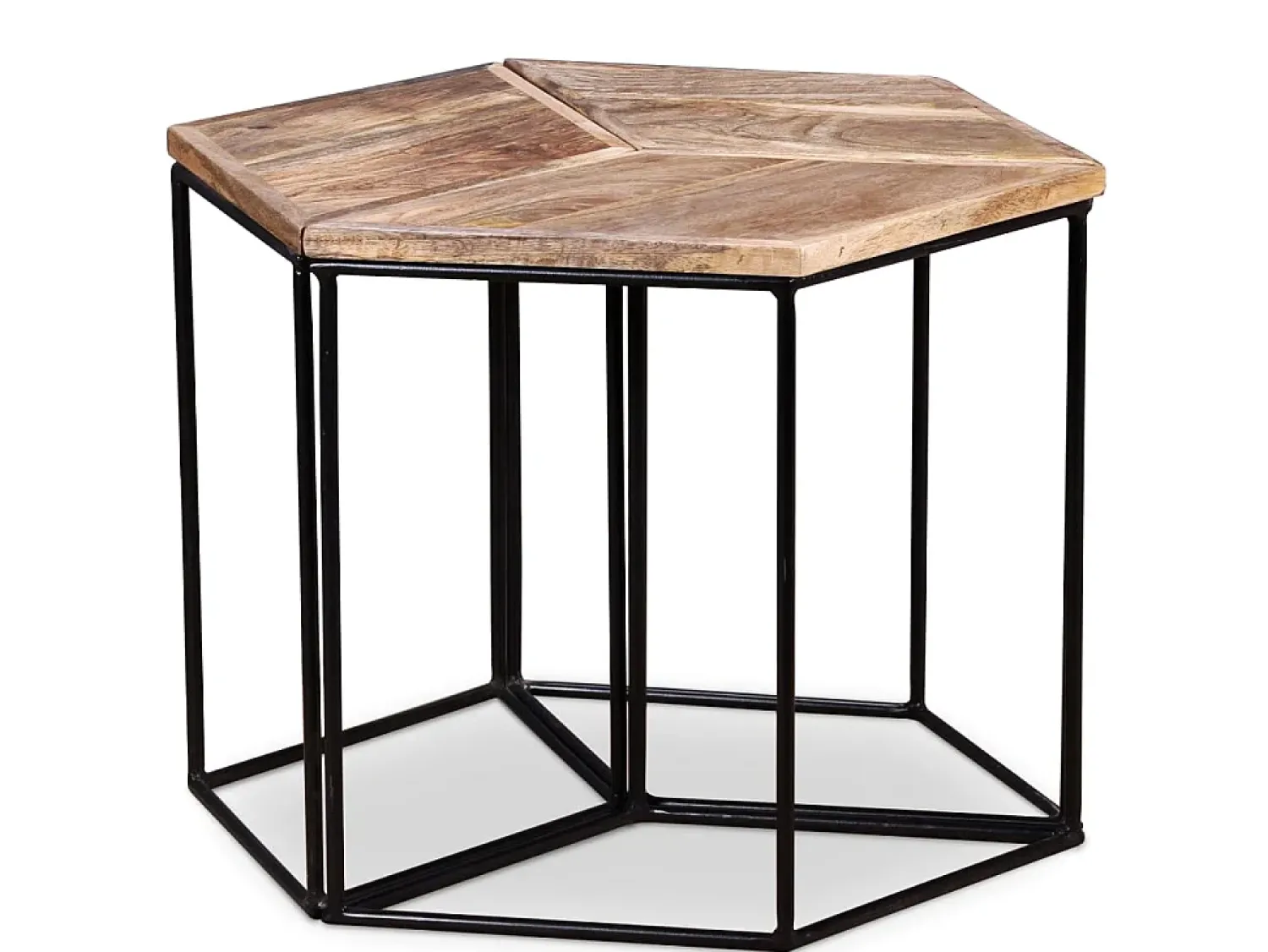 Mesa De Centro* Mesa de centro madeira de mangueira maciça 56x48x40 cm PT899936 Castanho