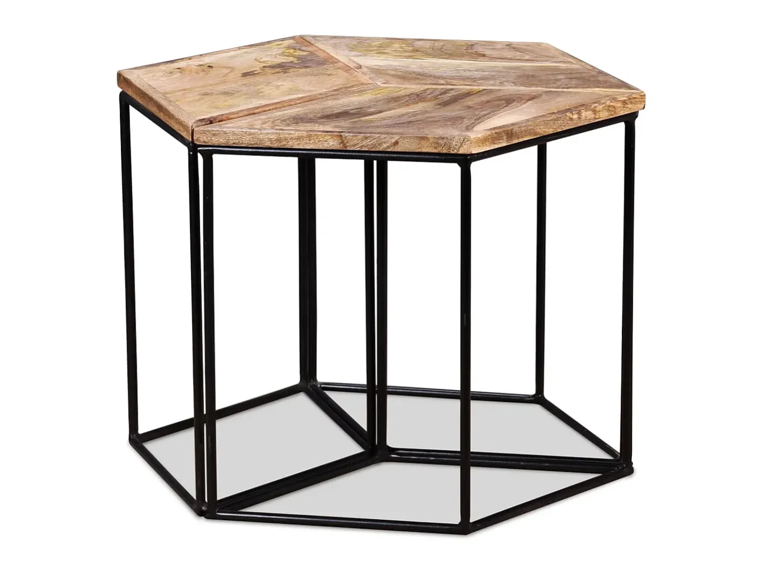 Mesa De Centro* Mesa de centro madeira de mangueira maciça 56x48x40 cm PT899936 Castanho