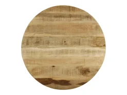 vidaxl Mesa de centro madeira de mangueira maciça áspera 65x32 cm Natural claro