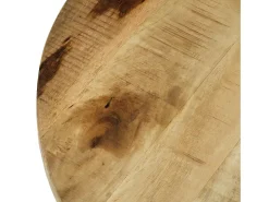 vidaxl Mesa de centro madeira de mangueira maciça áspera 65x32 cm Natural claro