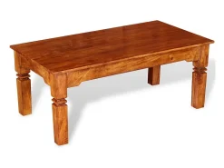 vidaxl Mesa de centro madeira de acácia maciça 110x60x45 cm^ Mesa De Centro