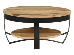 Mesa De Centro* Mesa de centro madeira de mangueira maciça áspera 65x32 cm PT311285 Castanho