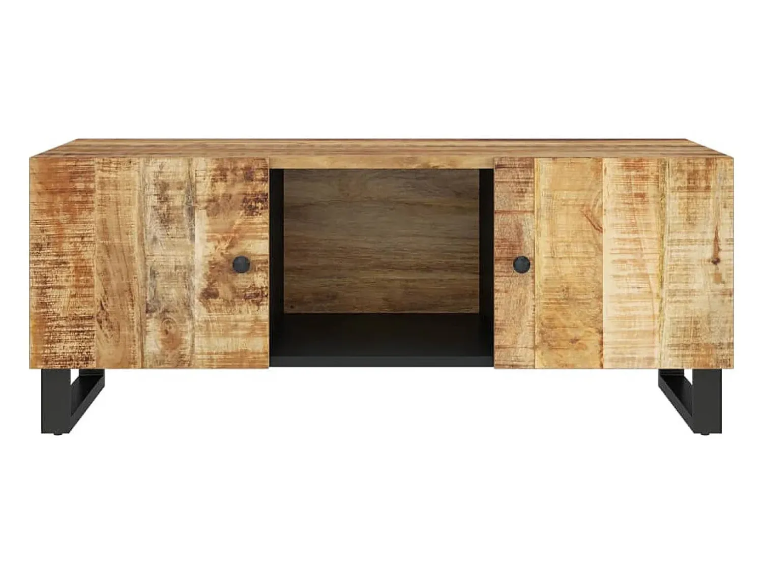 Outlet vidaxl Mesa de centro madeira de mangueira maciça/derivados de madeira Natural claro