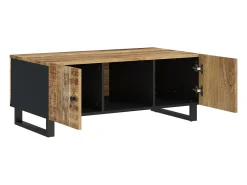Outlet vidaxl Mesa de centro madeira de mangueira maciça/derivados de madeira Natural claro