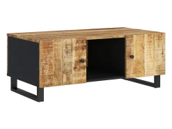 Outlet vidaxl Mesa de centro madeira de mangueira maciça/derivados de madeira Natural claro