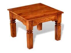 Mesa De Centro* Mesa de centro madeira maciça 60x60x45 cm PT132036 Castanho