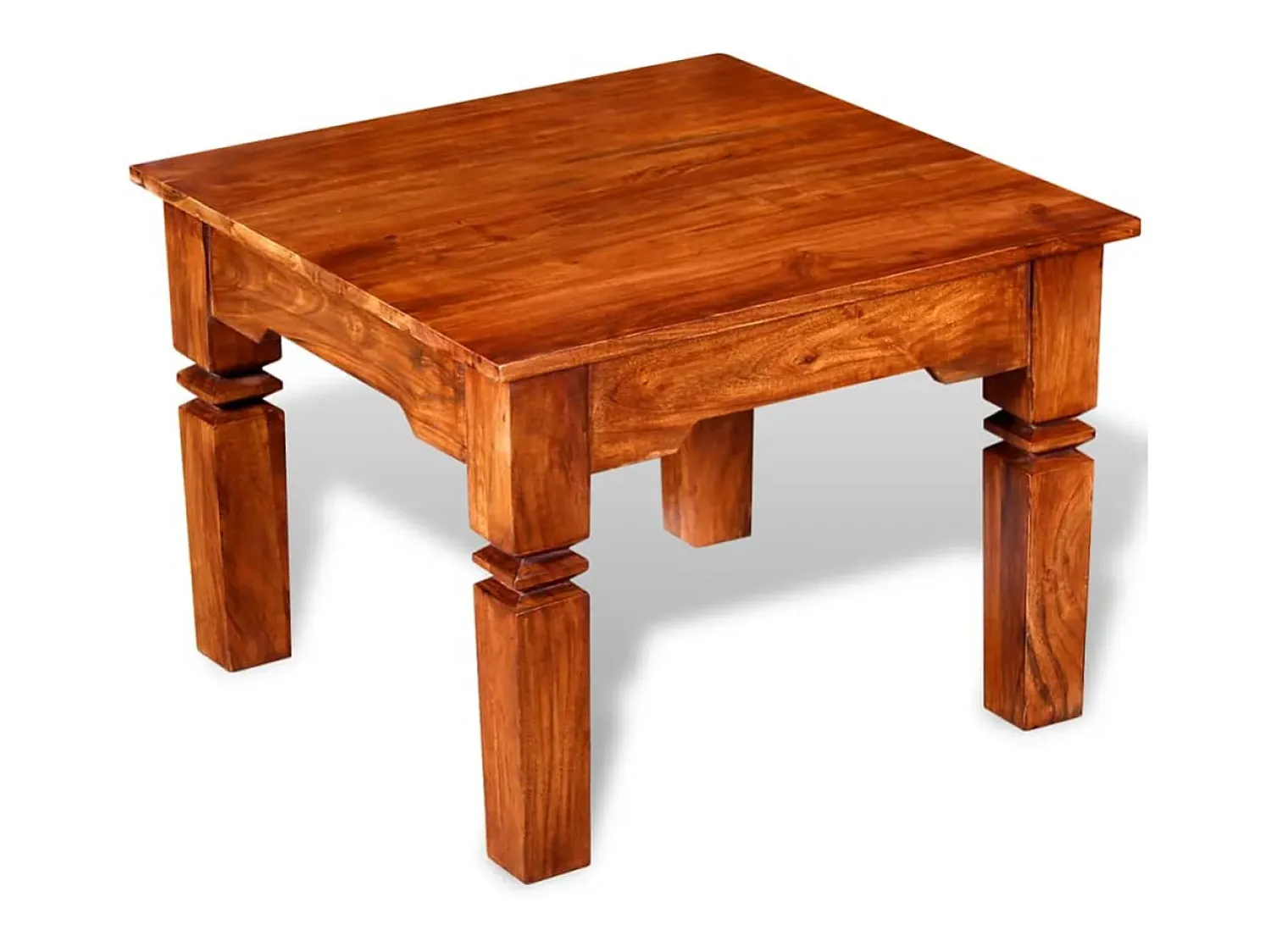 Mesa De Centro* Mesa de centro madeira maciça 60x60x45 cm PT132036 Castanho