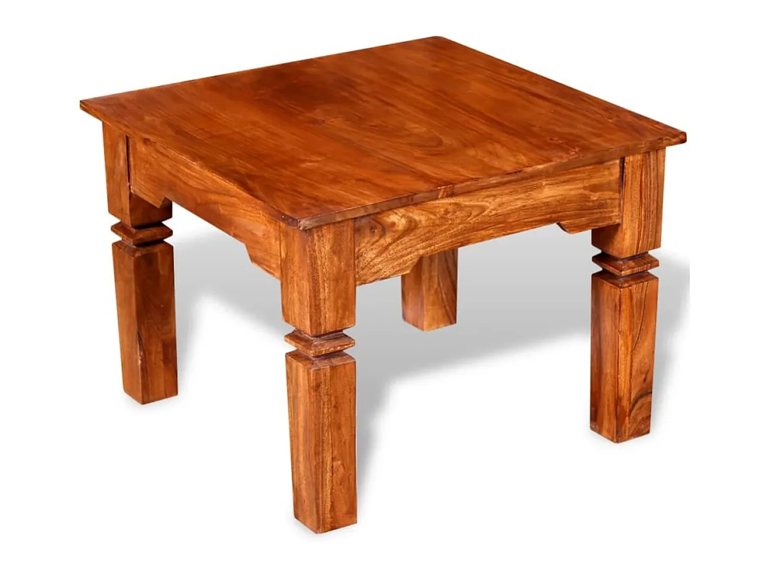 Mesa De Centro* Mesa de centro madeira maciça 60x60x45 cm PT132036 Castanho