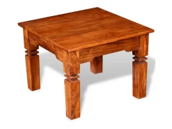 Mesa De Centro* Mesa de centro madeira maciça 60x60x45 cm PT132036 Castanho