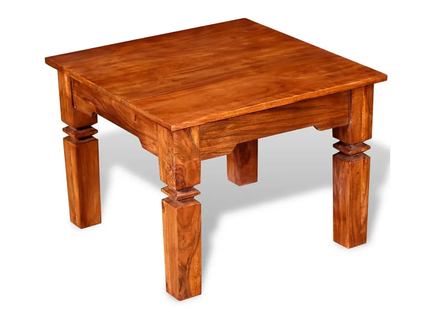 Mesa De Centro* Mesa de centro madeira maciça 60x60x45 cm PT132036 Castanho