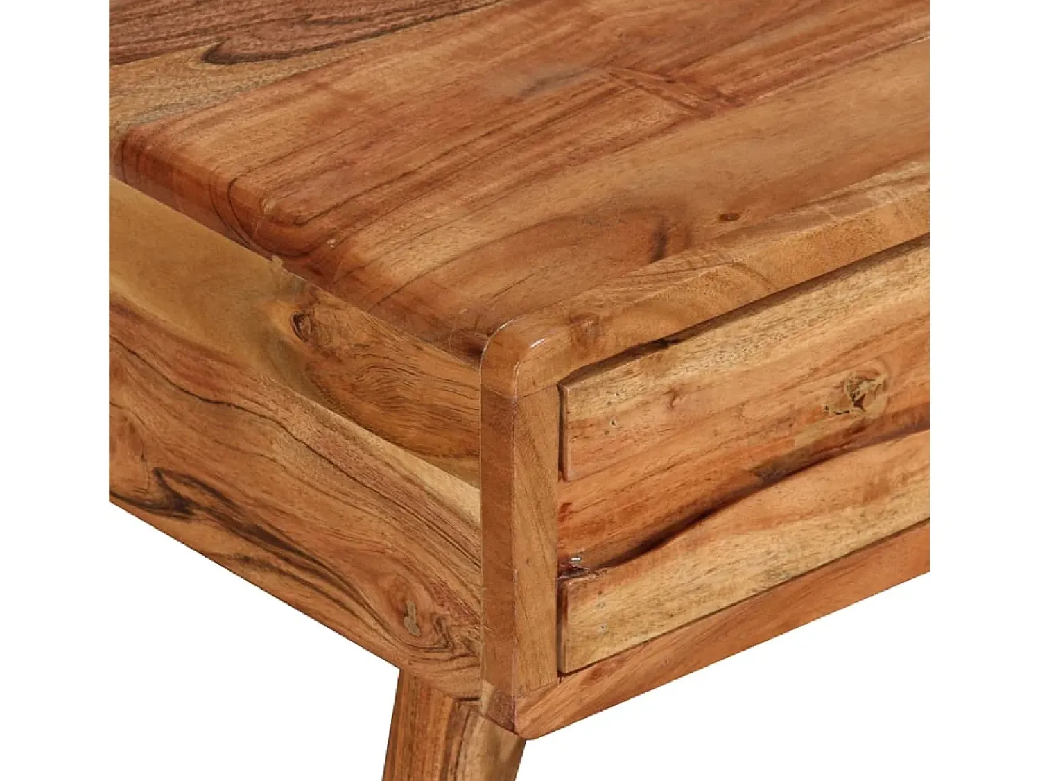 Mesa de centro madeira maciça com gaveta esculpida 100x50x40 cm PT645087^ Mesa De Centro
