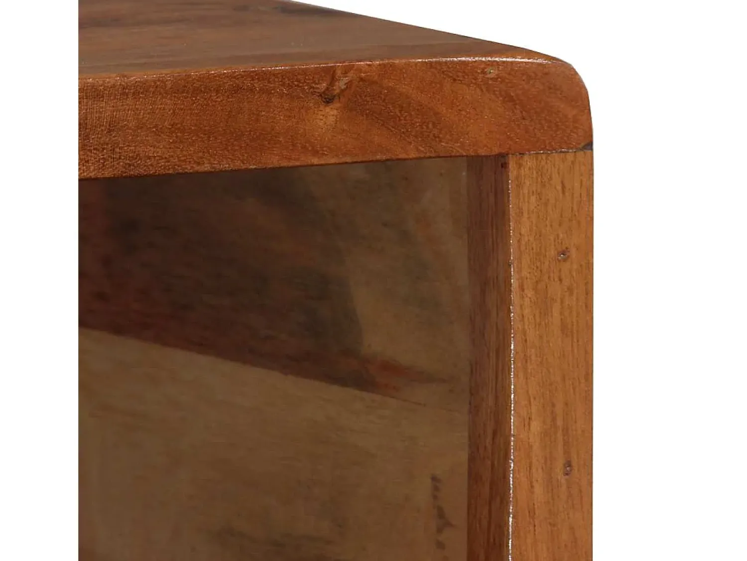 vidaxl Mesa de centro madeira maciça com gaveta esculpida 100x50x40 cm^ Mesa De Centro
