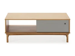 Mesa De Centro*VS Venta-stock Mesa de Centro Magnus 1 Porta de correr e 1 Vão, Madeira Maciça Castanho
