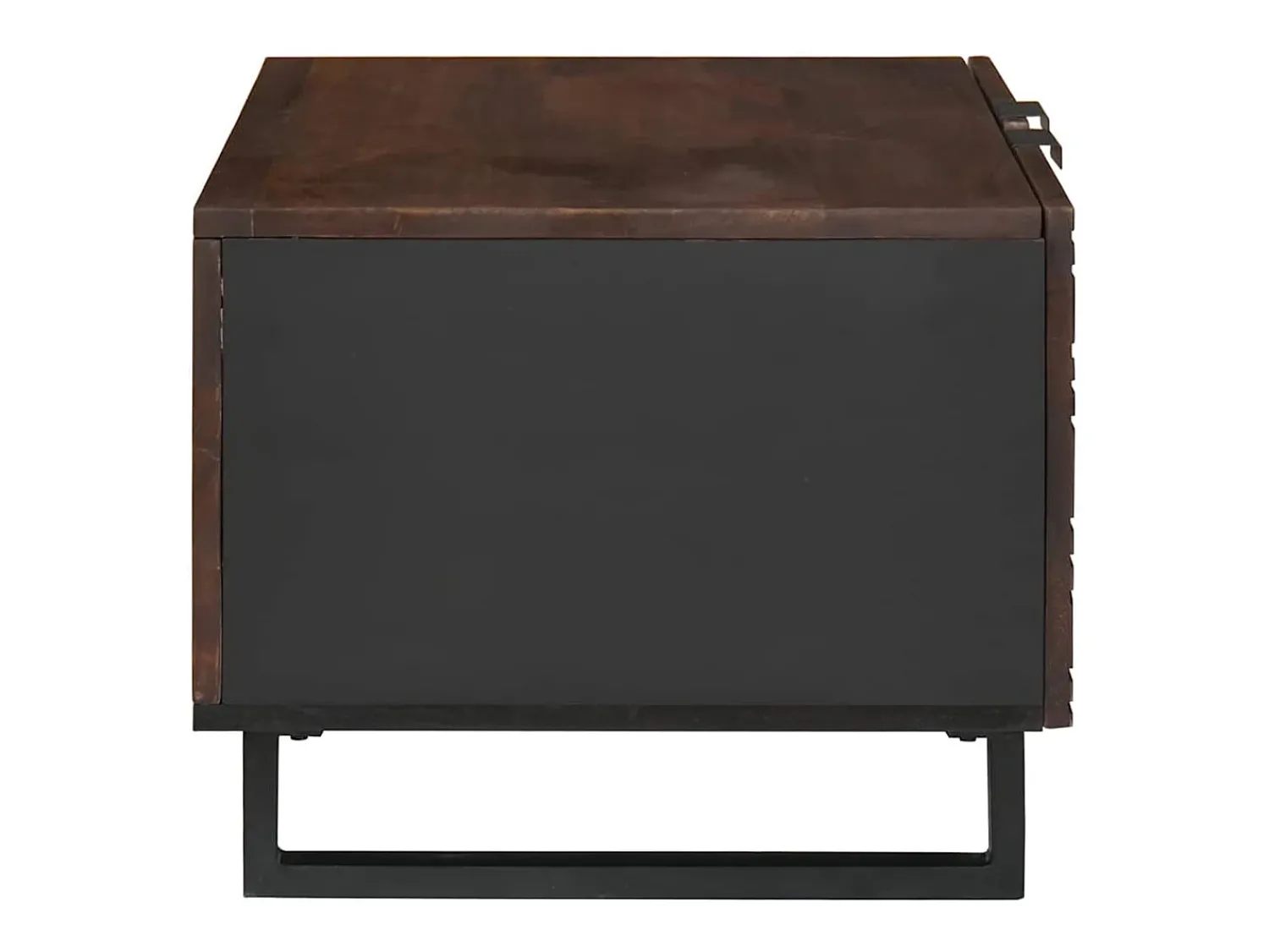vidaxl Mesa de centro Marrom e Preto 80 x 50 x 40 cm Castanho