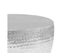 Mesa De Centro|vidaxl Mesa de centro martelada 100x50x28 cm Prateado