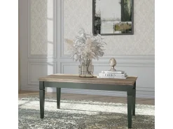 Sale Petits-Meubles Mesa de centro Martin verde e madeira 60cm Castanho