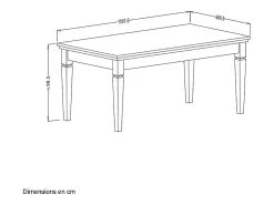 Sale Petits-Meubles Mesa de centro Martin verde e madeira 60cm Castanho