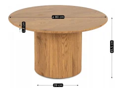 Mesa De Centro| Mesa de centro Maylin Max Carvalho Natural claro
