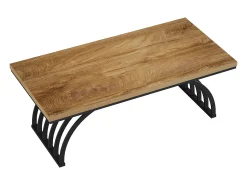 Mesa De Centro*Tribesigns Mesa de Centro, Mesa de Chá de Centro Retangular Rústica de 120cm com Pernas de Moldura de Metal Castanho