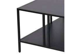Outlet Helloshop26 Mesa de centro metálica 40 x 80 x 80 cm preta 03_0008453 Preto