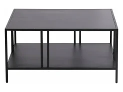 Outlet Helloshop26 Mesa de centro metálica 40 x 80 x 80 cm preta 03_0008453 Preto