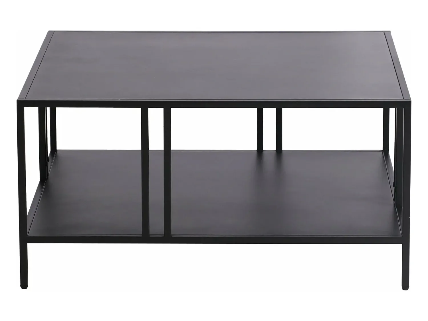 Outlet Helloshop26 Mesa de centro metálica 40 x 80 x 80 cm preta 03_0008453 Preto