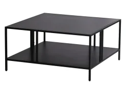 Outlet Helloshop26 Mesa de centro metálica 40 x 80 x 80 cm preta 03_0008453 Preto