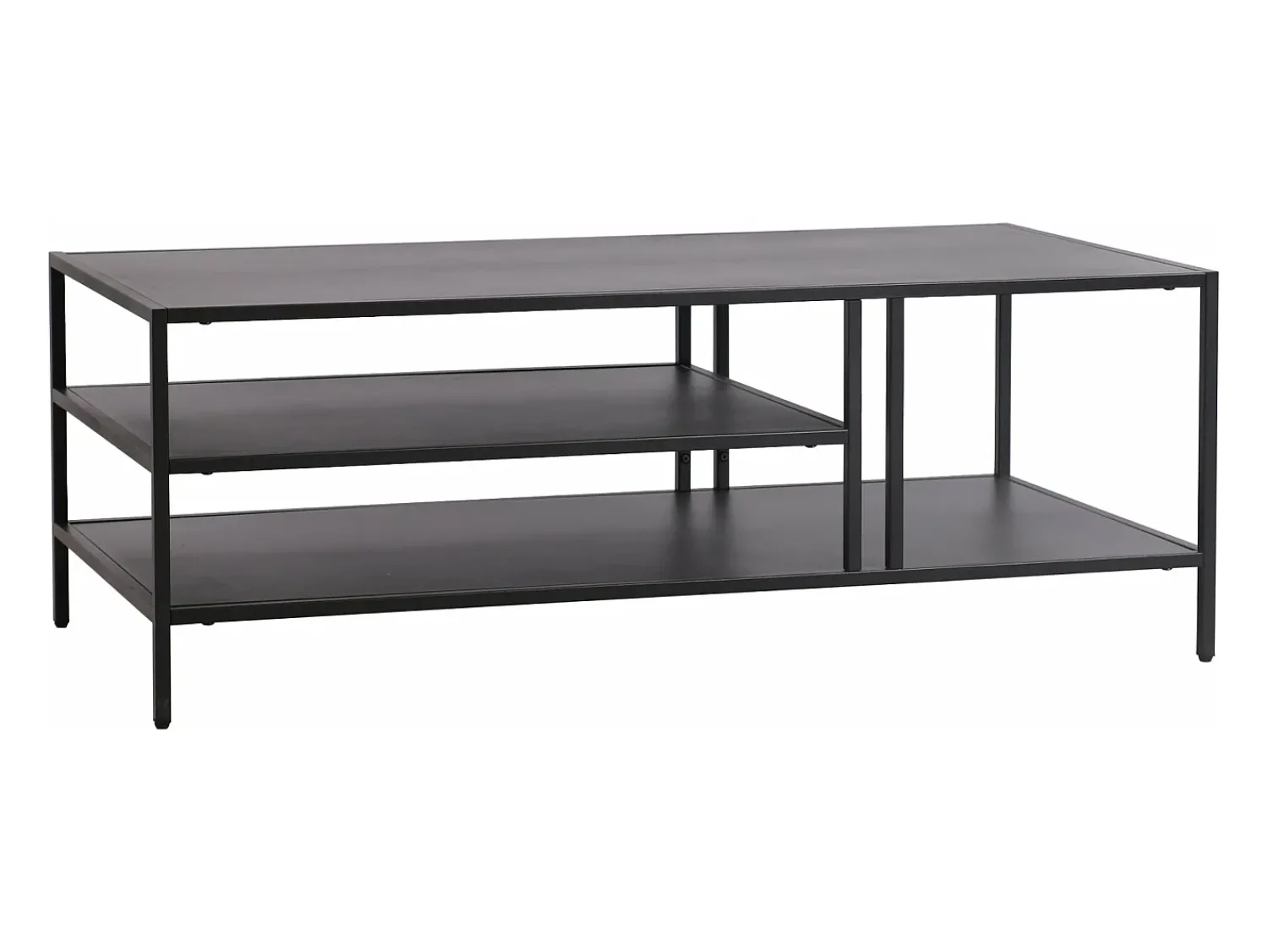 Mesa De Centro|Helloshop26 Mesa de centro metálica 40 x 110 x 55 cm preta 03_0008452 Preto