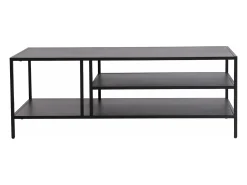 Mesa De Centro|Helloshop26 Mesa de centro metálica 40 x 110 x 55 cm preta 03_0008452 Preto
