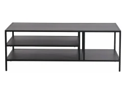 Mesa De Centro|Helloshop26 Mesa de centro metálica 40 x 110 x 55 cm preta 03_0008452 Preto