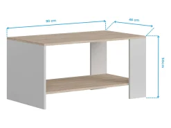 Mesa de centro Mira, carvalho cambriano/, 90x50x46 cm^ Mesa De Centro