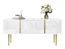 ModernLuxe Mesa de centro moderna - 2 gavetas - MDF -^ Mesa De Centro