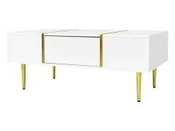 ModernLuxe Mesa de centro moderna - 2 gavetas - MDF -^ Mesa De Centro