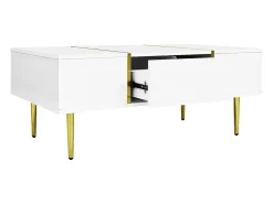 ModernLuxe Mesa de centro moderna - 2 gavetas - MDF -^ Mesa De Centro