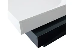 Mesa de centro moderna - Mesa de centro giratória - para escritório, sala de estar, e branco, 103 x 60 x 35 cm^ Mesa De Centro