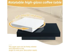 Mesa de centro moderna - Mesa de centro giratória - para escritório, sala de estar, e branco, 103 x 60 x 35 cm^ Mesa De Centro