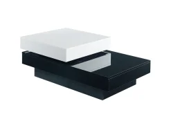 Mesa de centro moderna - Mesa de centro giratória - para escritório, sala de estar, e branco, 103 x 60 x 35 cm^ Mesa De Centro