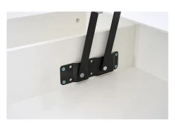 Clearance Mesa de centro moderna - Mesa de centro branca com iluminação LED e tomada de carregamento - elevação hidráulica Branco