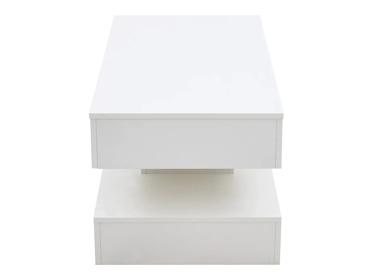 Clearance Mesa de centro moderna - Mesa de centro branca com iluminação LED e tomada de carregamento - elevação hidráulica Branco