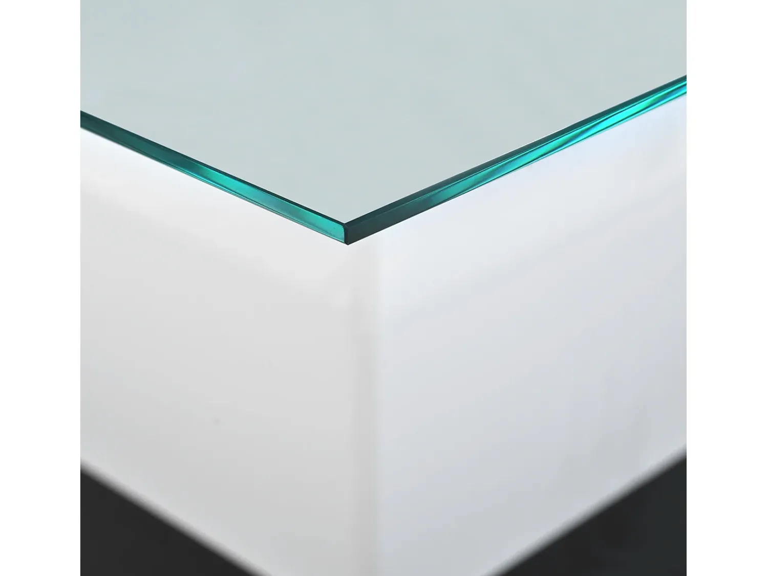 Mesa De Centro*ModernLuxe Mesa de centro moderna com rodízios giratórios - com LED - Branco e Preto Preto / Branco