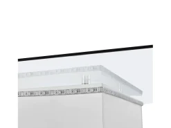 Mesa De Centro*ModernLuxe Mesa de centro moderna com rodízios giratórios - com LED - Branco e Preto Preto / Branco