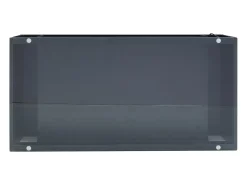 Best Mesa de centro moderna com LED, mesa retangular com 2 gavetas grandes, preta, 100 × 50 × 40 cm Preto
