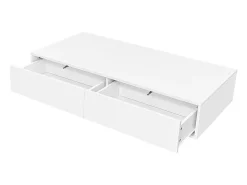 ModernLuxe Mesa de centro moderna com LED - 2 gavetas -^ Mesa De Centro