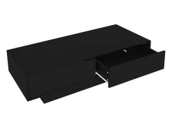 ModernLuxe Mesa de centro moderna com LED - 2 gavetas -^ Mesa De Centro