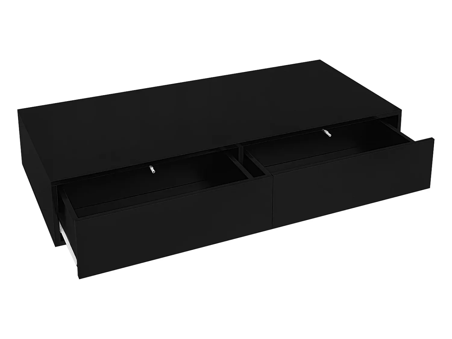 ModernLuxe Mesa de centro moderna com LED - 2 gavetas -^ Mesa De Centro