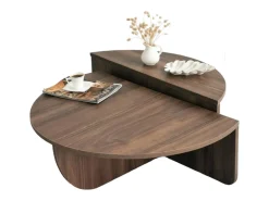 Best Concept-Usine Mesa de centro modular cor nogueira MILA Castanho